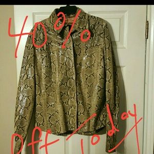 Snakeskin/Python Leather Jacket XL